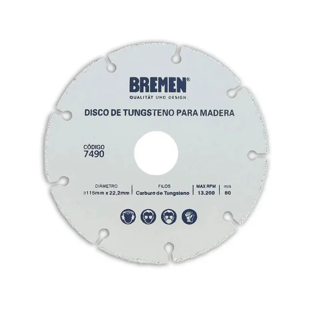 DISCO DE TUNGSTENO PARA MADERA BREMEN